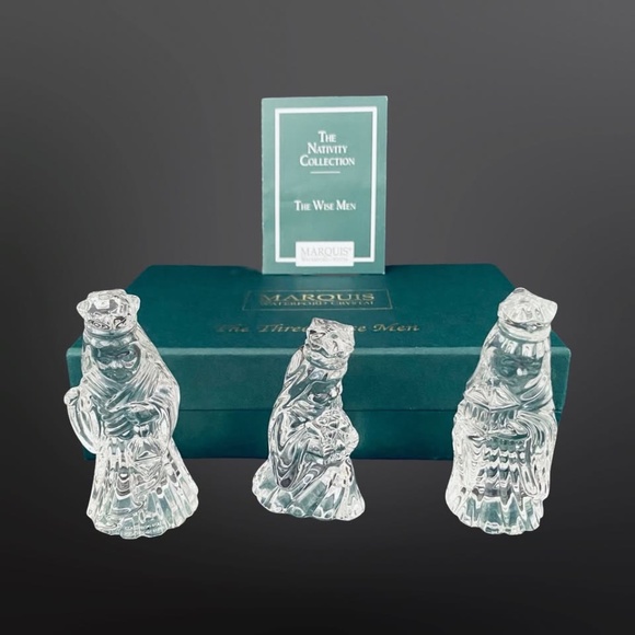 1997 Marquis by Waterford Crystal Nativity Figurine Set "The Three Wise Men" Min - Picture 4 of 7